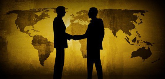 Global Realtors shaking hands